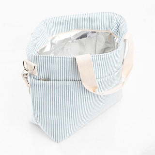 Striped Cooler Tote- Multiple Colors