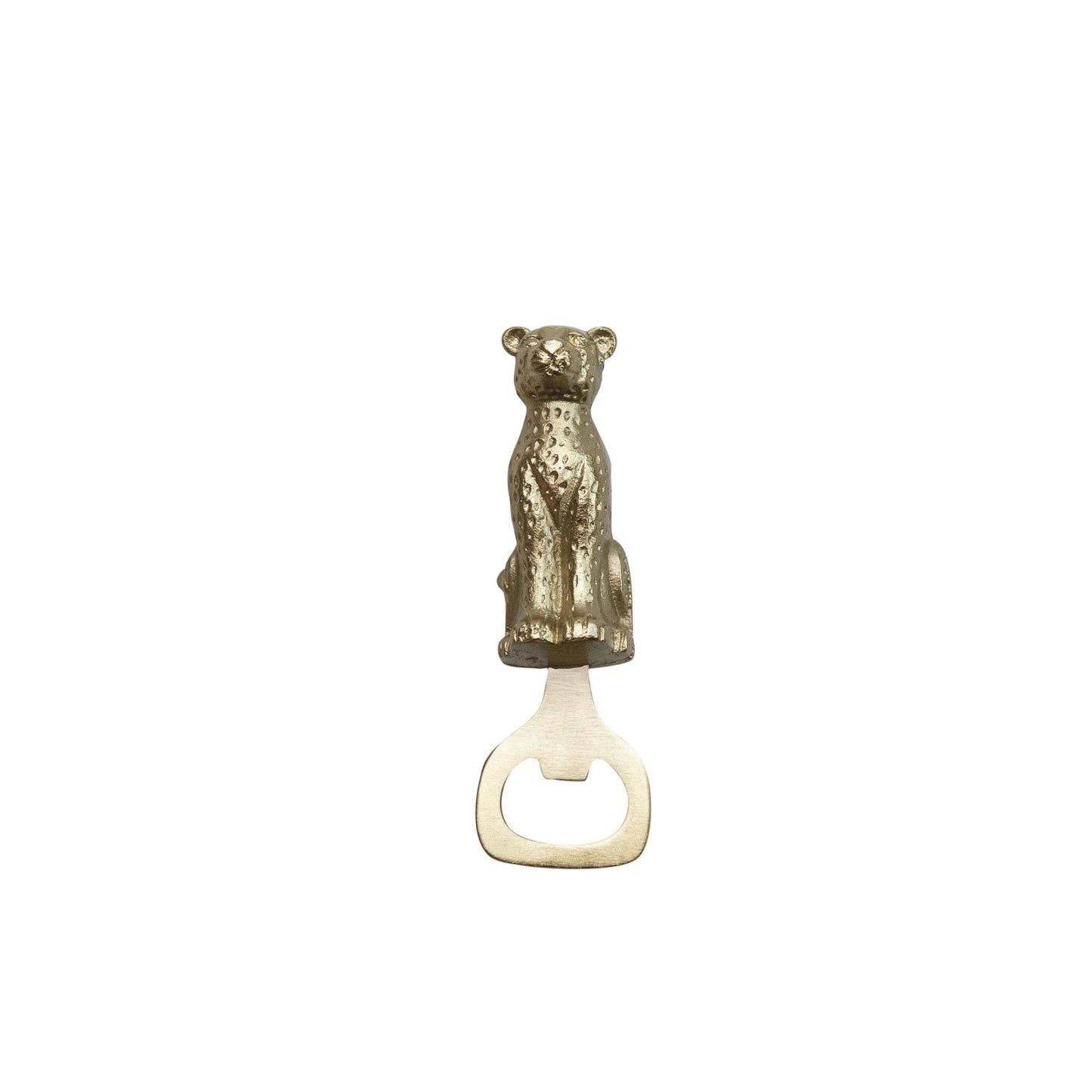 Antique Gold Cheetah Bottle Opener