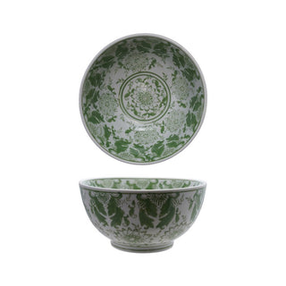 Green Vintage Large Ceramic Bowl