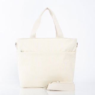 Striped Cooler Tote- Multiple Colors