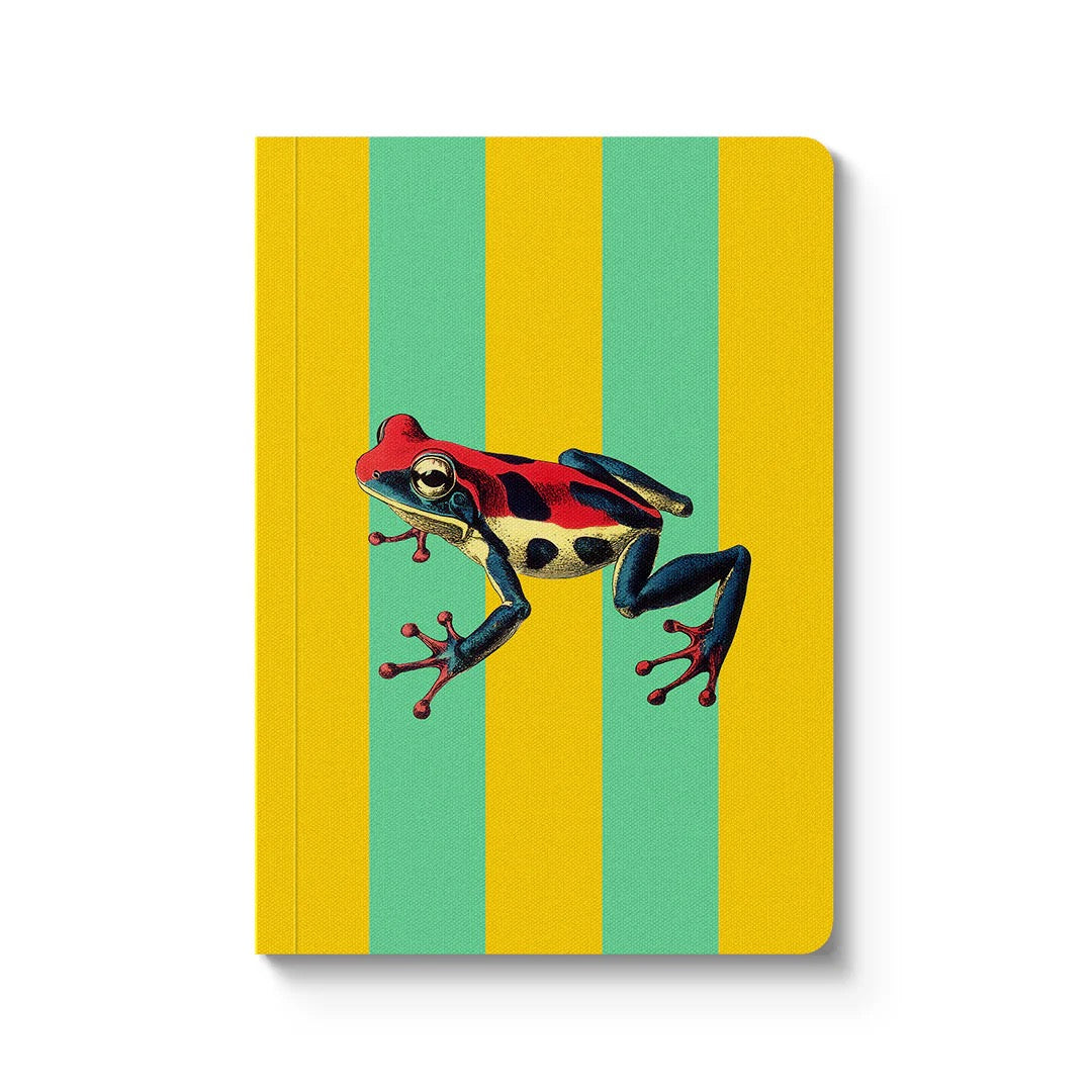 Striped Frog Paperback Notebook