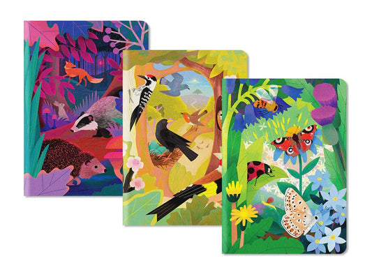 British Wildlife Paperback Sticthed Notebook, 3 Styles