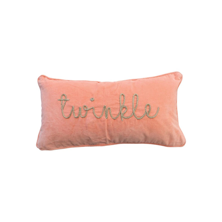 "Twinkle" Velvet Lumbar Pillow
