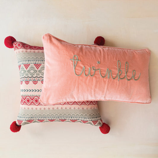 "Twinkle" Velvet Lumbar Pillow