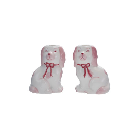 Staffordshire Dog Taper Candle Holder