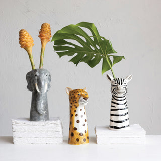 Ceramic Cheetah Vase