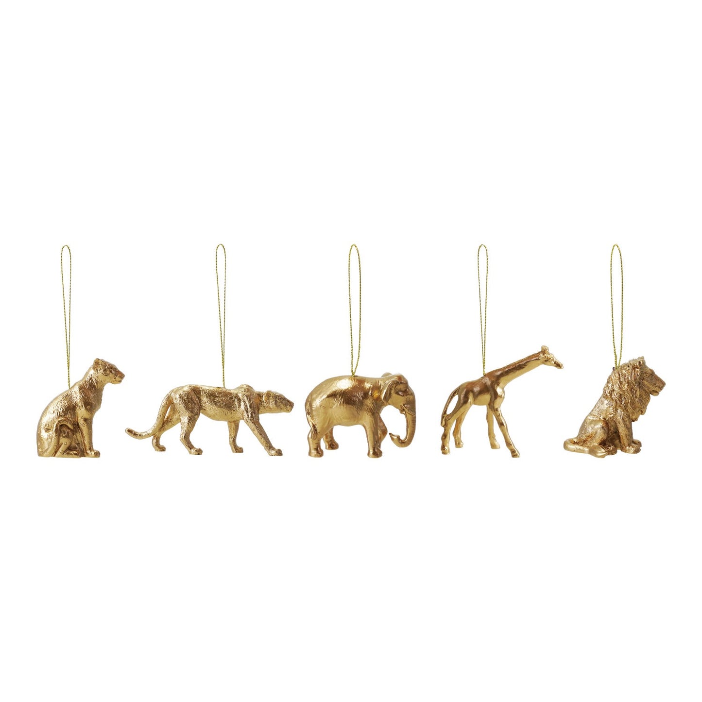 Gold Resin Safari Animal Ornament