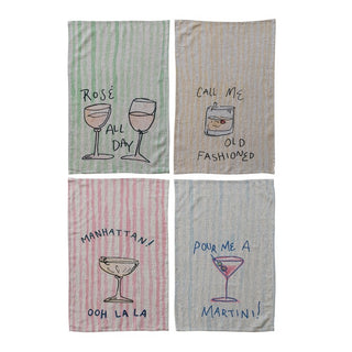 Cocktail Inspired Tea Towel, 4 Styles