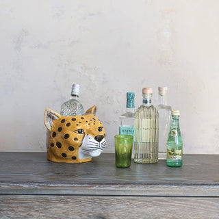 Ceramic Cheetah Head Planter/Vase Ice Bucket
