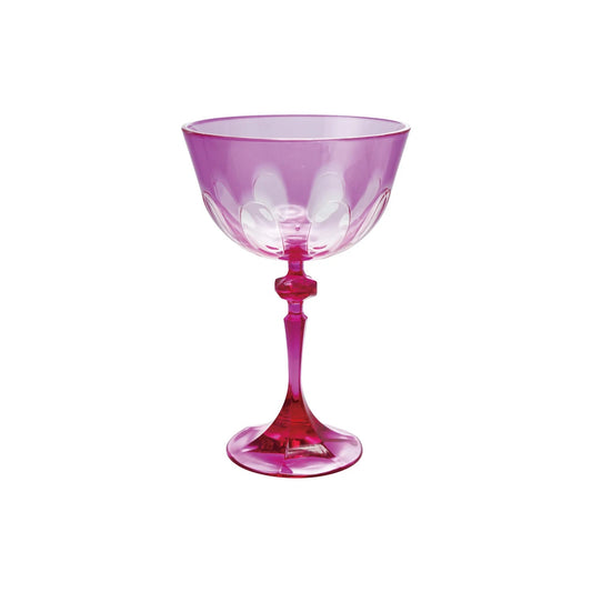 Pink Acrylic Stemmed Wine Glass 12oz.