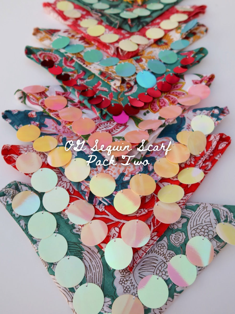 Sequin Scarves Pt. 2- 9 Color Options
