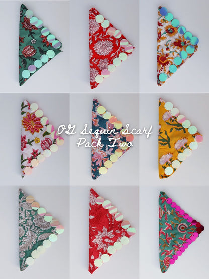 Sequin Scarves Pt. 2- 9 Color Options