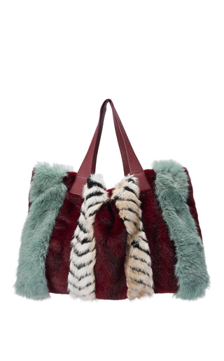 Confidate Multicolor Faux Fur Bag
