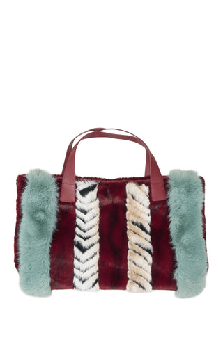 Confidate Multicolor Faux Fur Bag