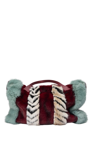 Confidate Multicolor Faux Fur Bag