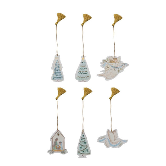 Watercolor Christmas Gift Tag Set of 6