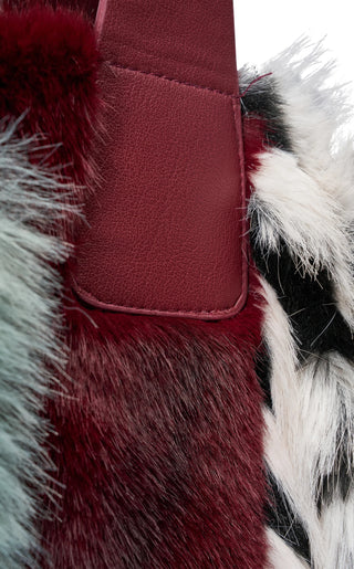 Confidate Multicolor Faux Fur Bag