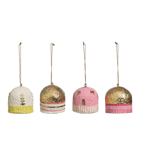 Paper Mache Ornaments, 4 Styles