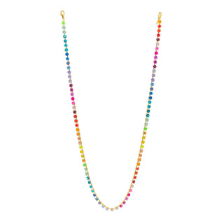 multi color stone necklace swarovski crystals Tova long necklace