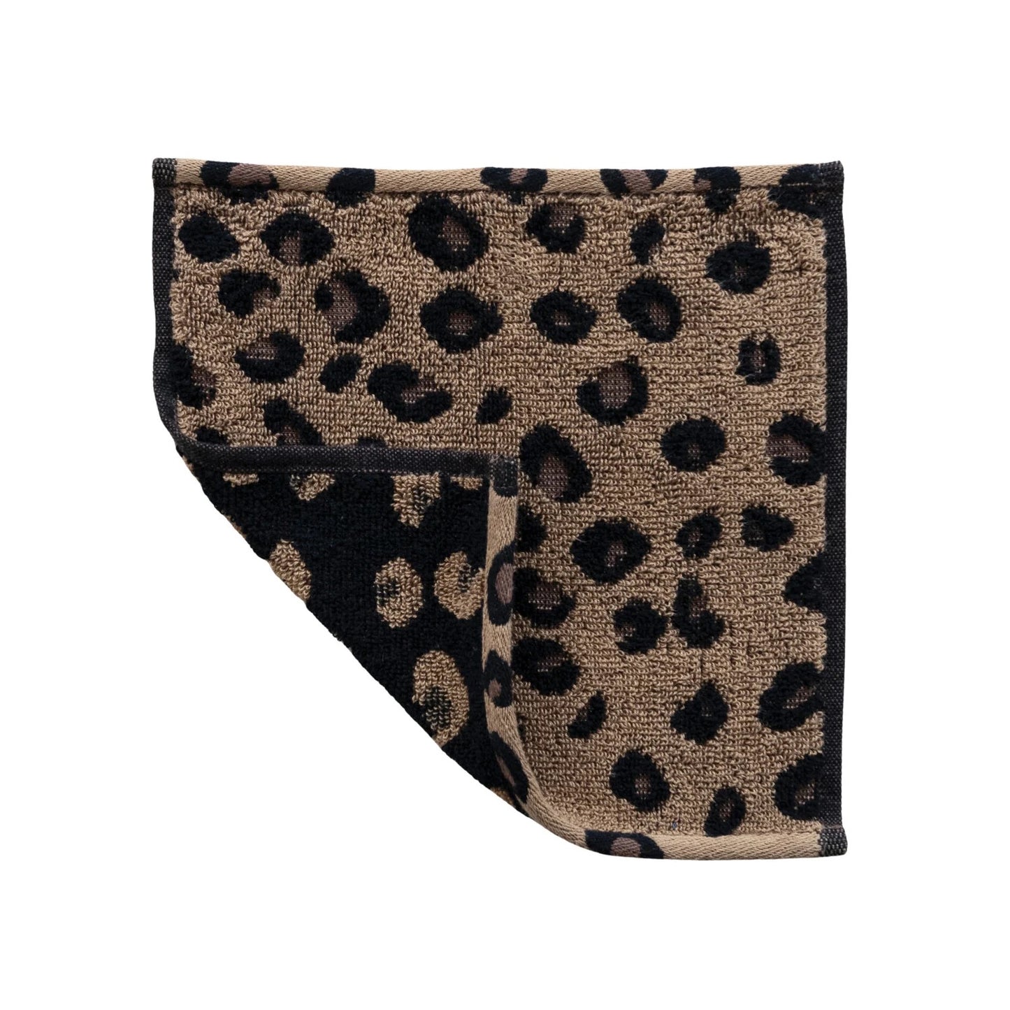 Leopard Woven Cotton Terry Wash Cloth