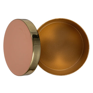 Decorative Enameled Metal Box w/ Lid, 2 Colors