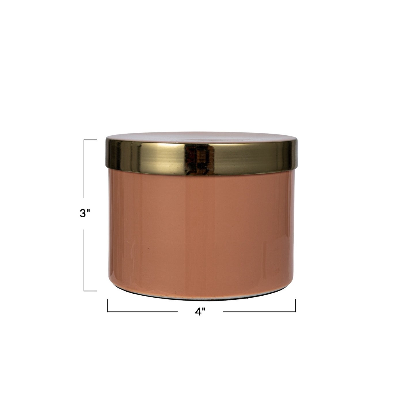 Decorative Enameled Metal Box w/ Lid, 2 Colors
