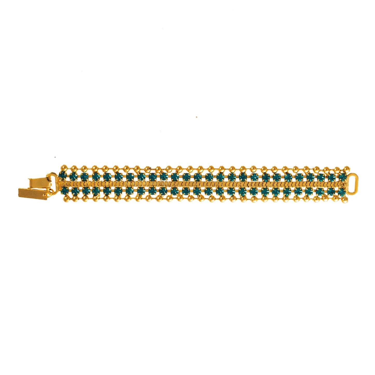 Scottie Stretch Bracelet- Indicolite in Gold