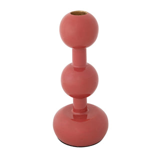 Enameled Metal Ball Taper Holder, 2 Colors/Sizes