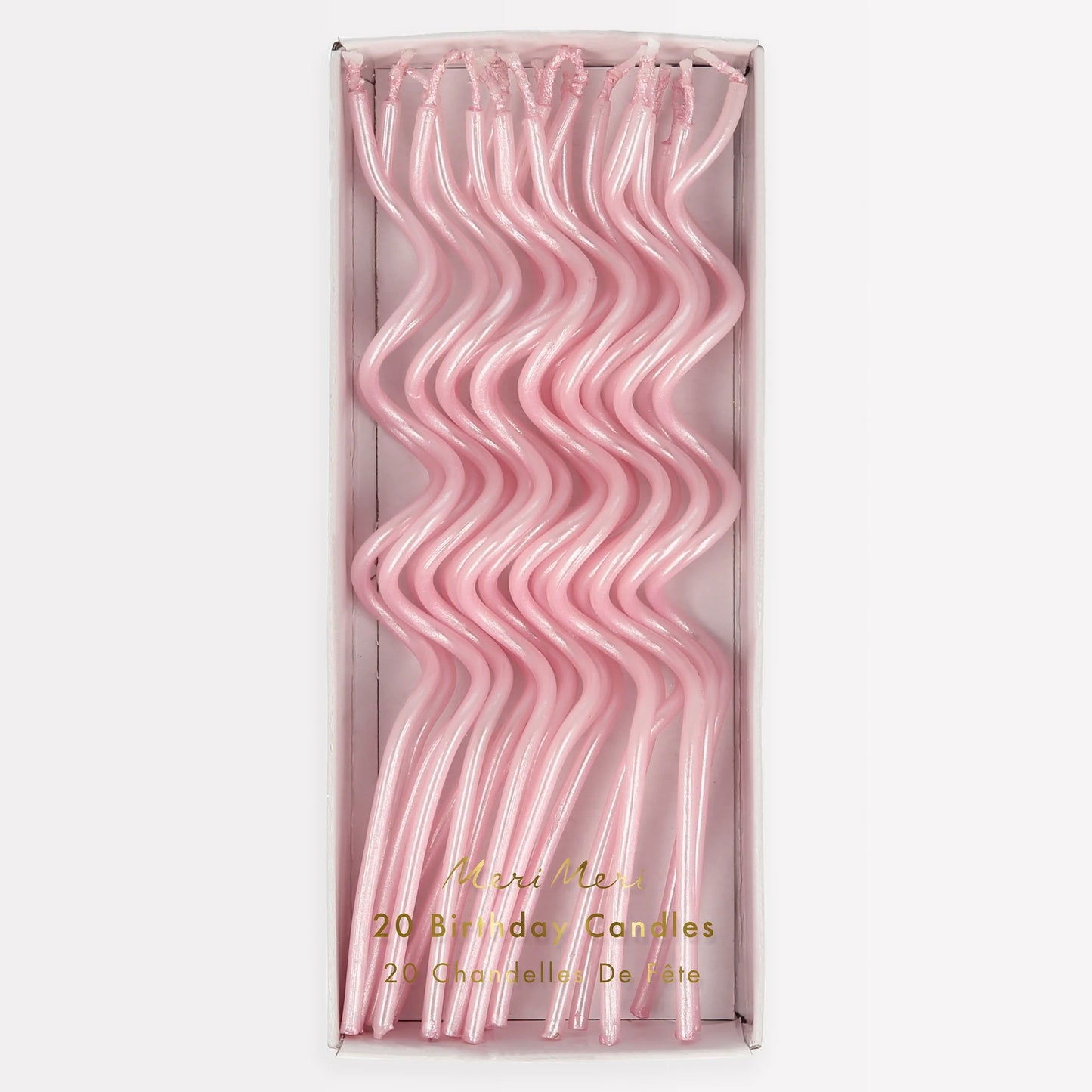 Pink Swirly Candles-20ct