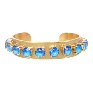 Nyon Antique Gold Cuff- Electric Blue