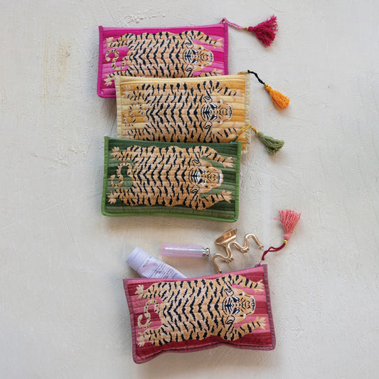 Tiger Zip Pouch, 4 Colors