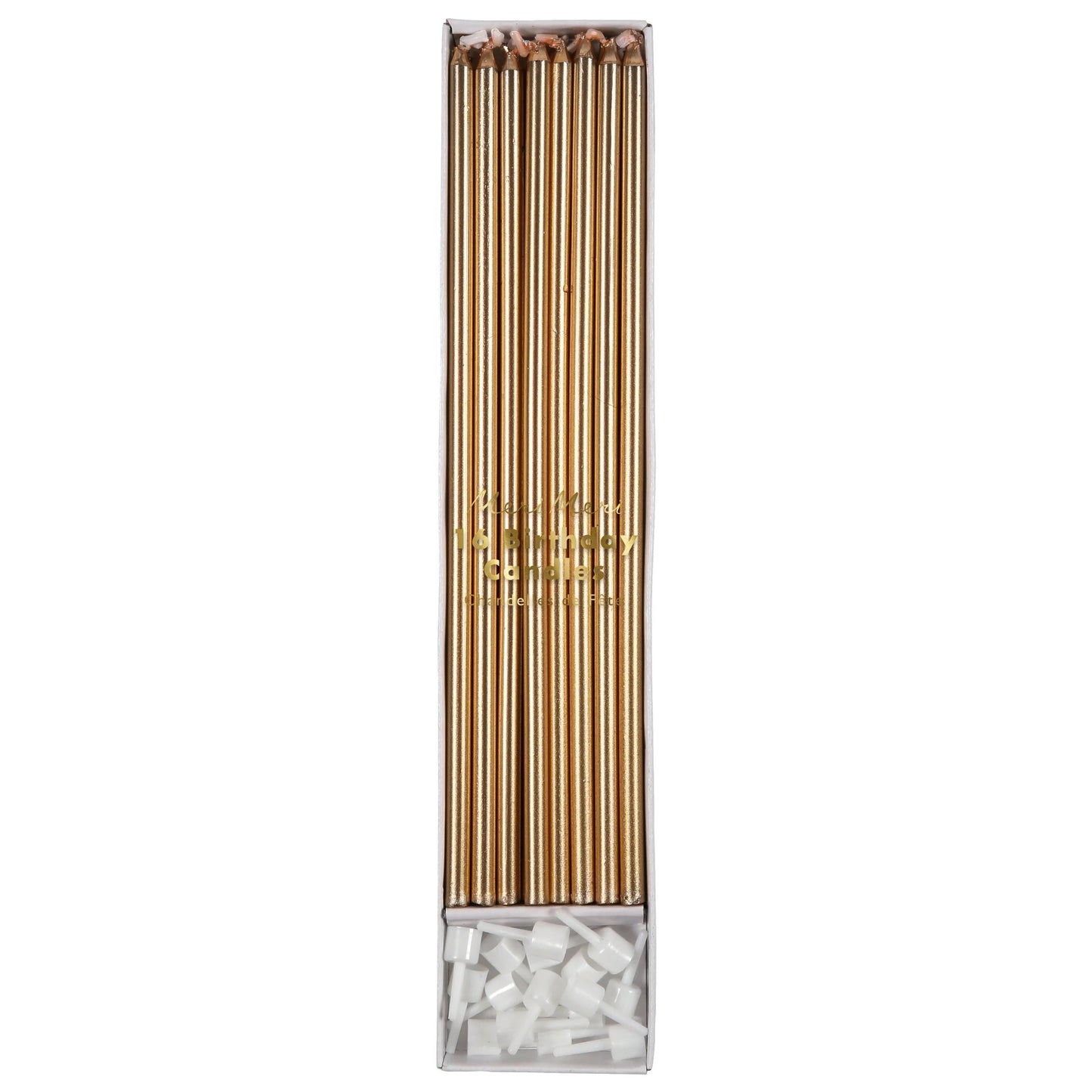 Meri Meri Gold Long Candles 16ct