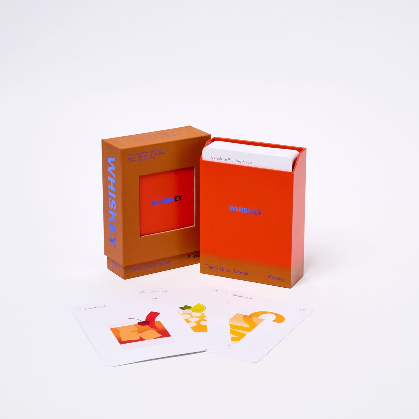 The Cocktail Cabinet: Whiskey Recipe Deck – 50 Illustrated Mixology Cards