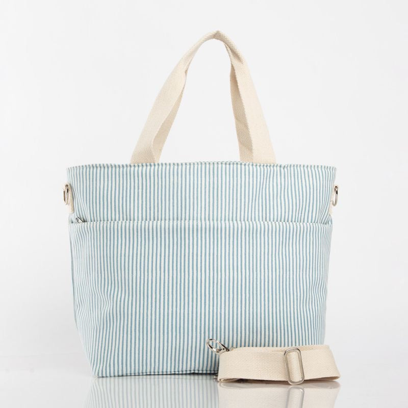 Striped Cooler Tote- Multiple Colors