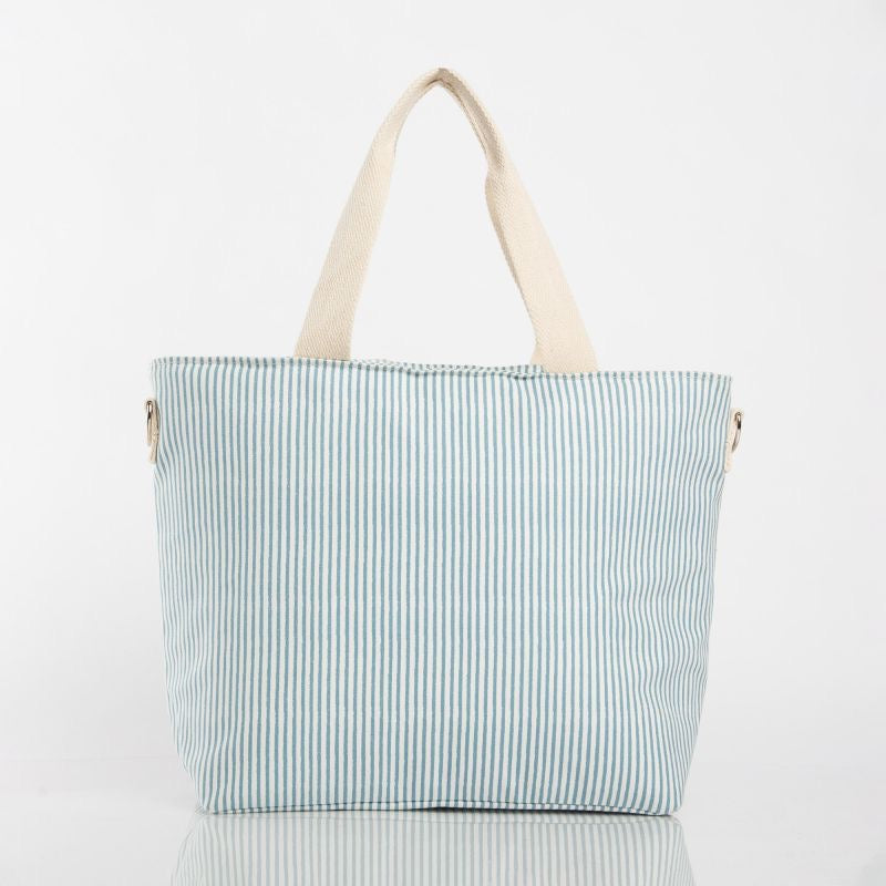 Striped Cooler Tote- Multiple Colors