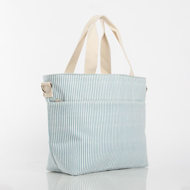 Striped Cooler Tote- Multiple Colors
