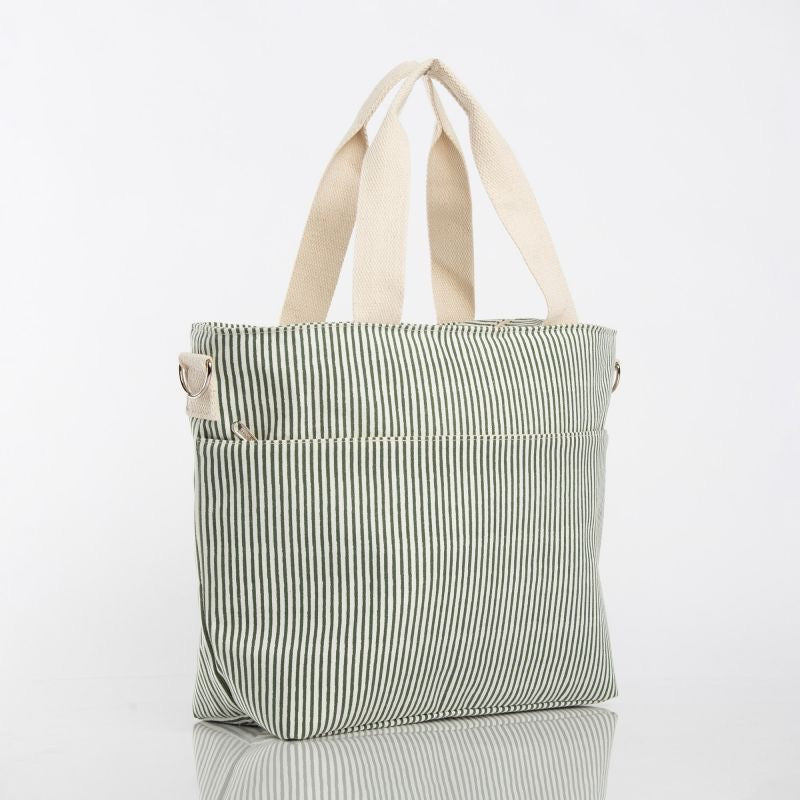 Striped Cooler Tote- Multiple Colors