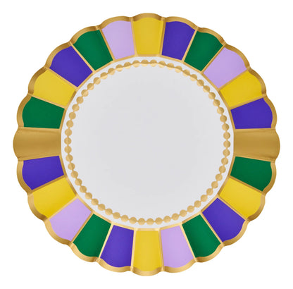 Mardi Gras Paper Salad Plates 8pk