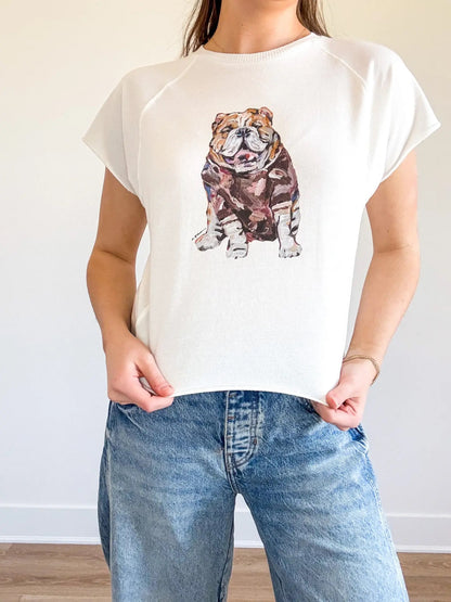 PRE-ORDER Edgy Maroon Bulldog Short Sleeve