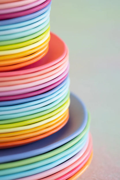 Glitterville Rainbow Melamine Dinner Plate