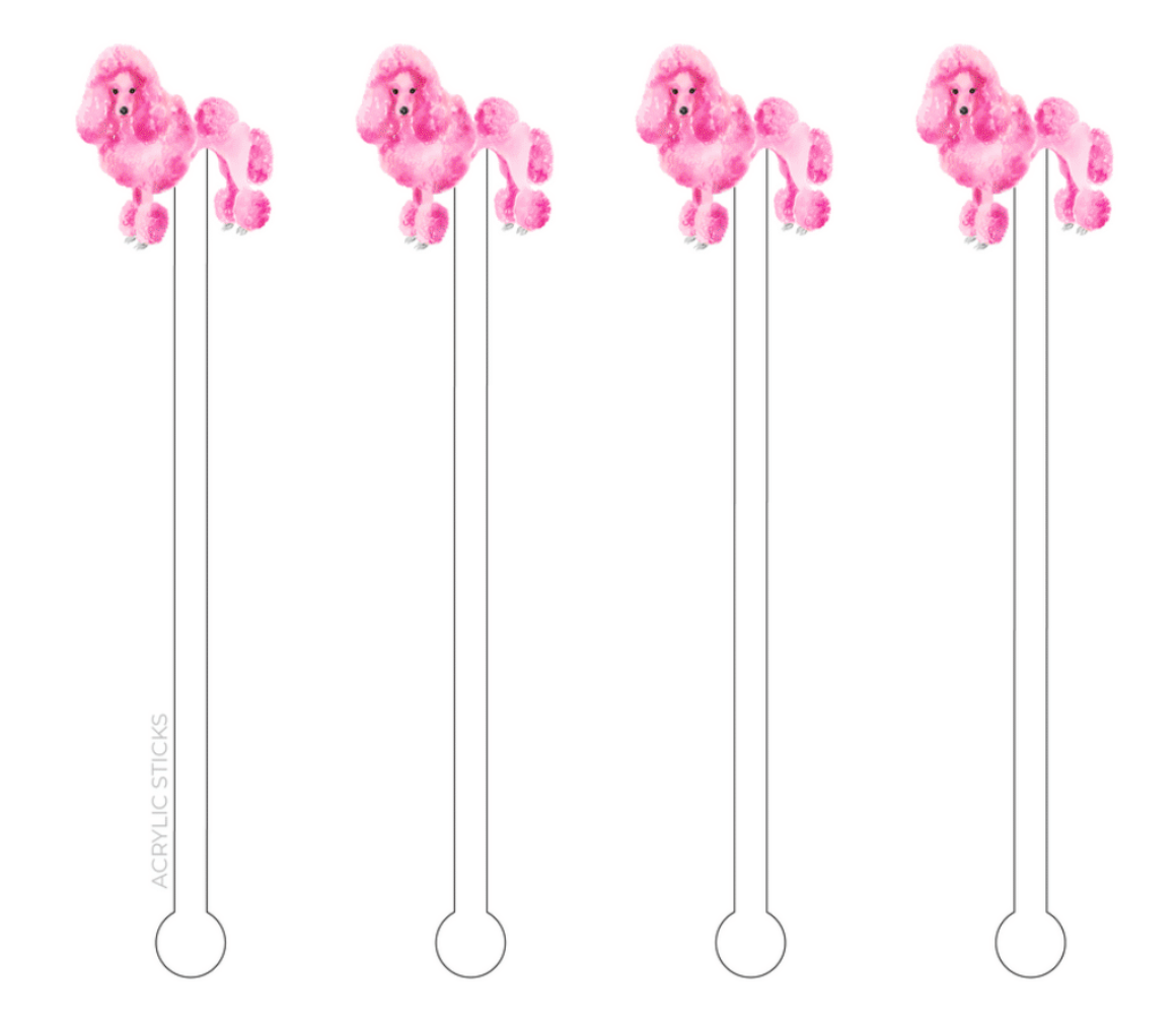 Pink Poodle Drink Stirrer