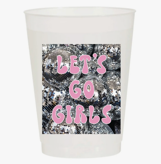 Lets Go Girls Disco Balls Frosted Cups