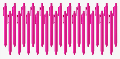 Pretty in Pink Soft-Touch Jotter Pen – Vibrant Hot Pink Gel Ink
