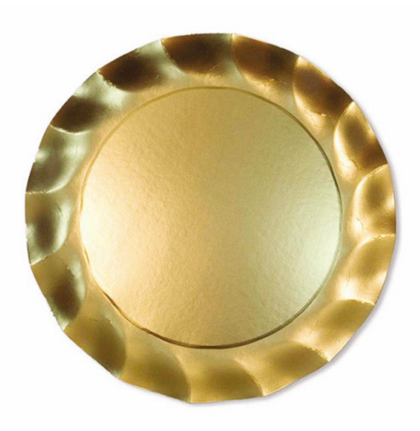 Wavy Salad Plate Satin Gold-8ct