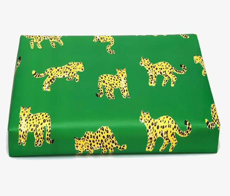 Green Leopard Gift Wrap