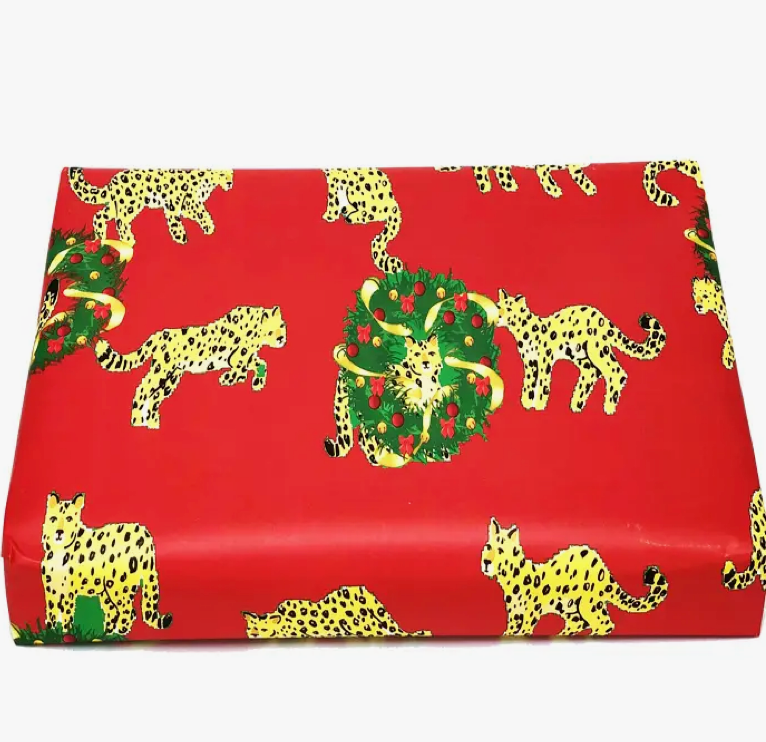 Red Leopard Gift Wrap