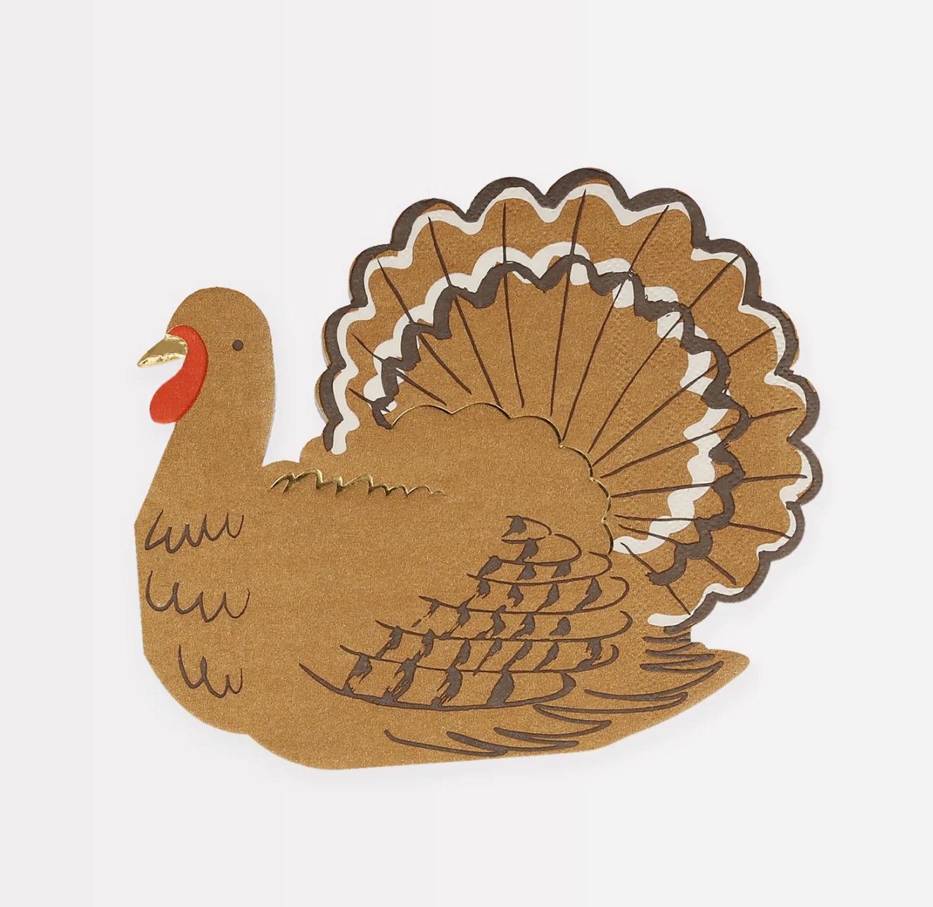 Meri Meri Turkey Die-Cut Napkins 16ct