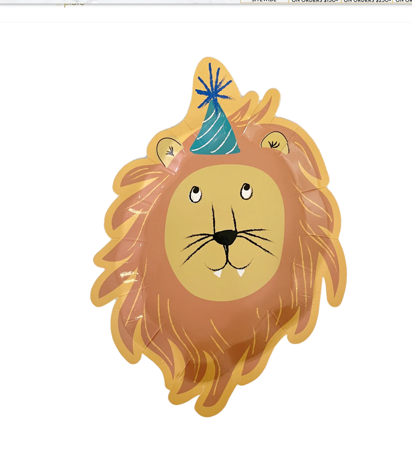 Lion Die-Cut Plate-8ct