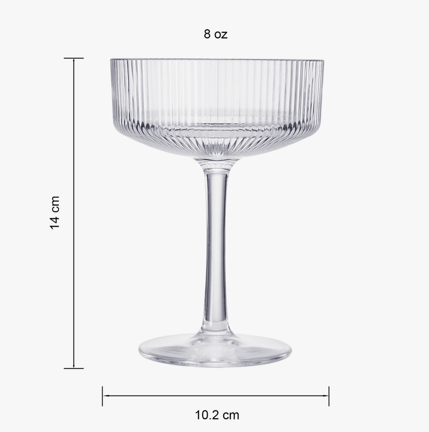 Set of 2 Clear Acrylic Coupes