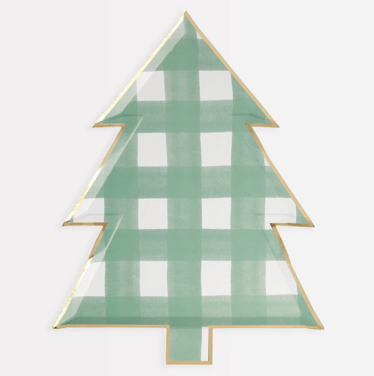 Meri Meri Gingham Tree Plates 8ct